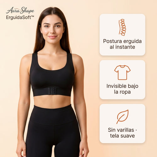 ErguidaSoft sujetador corrector de postura - postura erguida, invisible, sin varillas