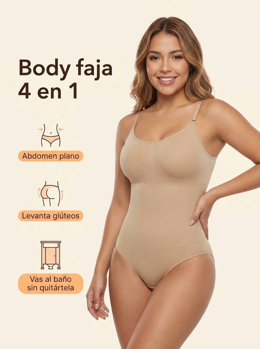 Body faja ModelaSoft 4 en 1: abdomen plano, levanta glúteos y vas al baño sin quitártela